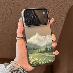 Painting Snow Mountain Phone Case for iPhone 17 Air 16E 16 15 14 11 Pro Max Plus 13 12 Mini X XS 8 7 Color Shockproof Hard Cover