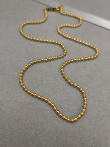 Special Offer Rewards ~ American 18K Gilded Small Beads Bean Necklace Womens Simple High Grade Twin Versitile Choker