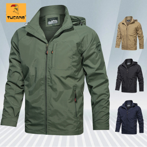 Tucano Waterproof Jacket for Men Mountaineering Suit Men Military Waterproof Riding Tactical Outerwear Hoodie Windbreaker Jacket [2-3 day delivery]
