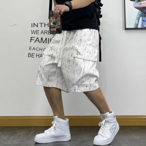 Loose Straight Leg Work Pants Shorts Mens Trendy Basketball Pants Summer New Style Multi-Pocket Loose Fit Youth Popular Cotton Polyester