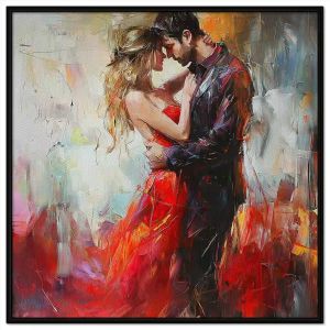 Tranh cặp đôi yêu nhau vũ điệu tình yêu đêm hội khiêu vũ.Tranh treo tườngdán tường trang trí nội thất.CGI-1280