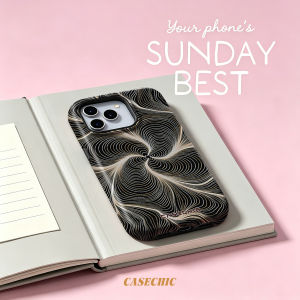 Potdemiel | Golden Pines For 2 in 1 Flower Case For iPhone 17 16 15 14 13 Pro Max Luxury Phone Cover CaseChic