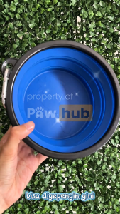 PAWHUB Mangkok Lipat Tempat Makan Minum Hewan Kucing Silikon 1L / Silicone Pet Folding Bowl 1L