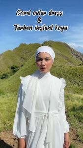 Koyu Hijab Outer Dress Premium Coral