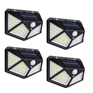 ESMARTER | Outdoor Solar Patio Wall Light Garden Home Wall Decor 100 LED Exterior Wall Light