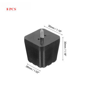 8 Pcs Soft Rubber Anti-slip Foot Pads Transparent Silicone & Wear - Resistant 30*30mm Ideal for Table Sofa and Chair Stool Leg