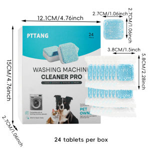 Washing Machine Cleaner Tablets Deep Cleaning Remove Residue Dirt Odor Easy Use for All Washers Portable Powerful