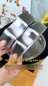 PVN74831 - Khay Hấp Hình Quạt Inox 304 Có Nắp Đậy 15.5x4.5cm Khay Hấp Thức Ăn Bằng Thép Không Gỉ Đa Năng