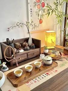 Traditional Chinese Style Big Board Simple Tea Table