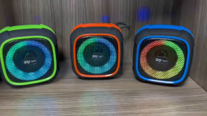 307Mini Portable Wireless Bluetooth Speaker With Phone Holder All-in-one machine Hi-Fi Stereo Sound RGB Ambient Lighting