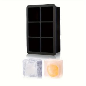 6-Grid Ice Silicone Cube Mold Tray DIY Freeze Ice Maker Creative Ice Cube Mold Barware Tools Perfect for Freezer Cocktail