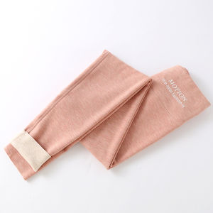 ผู้หญิง ชุดนอนตัวยาว กางเกง หนาขึ้น อุ่น กํามะหยี่สูง เอว สีบริสุทธิ์ ใส่สบาย หลวม Fit พลัสไซส์ ชุดอยู่บ้าน ฤดูหนาว ชุดนอน