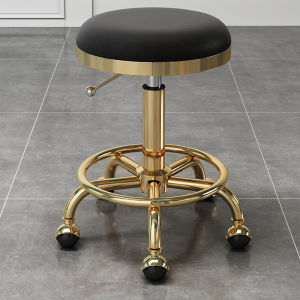 Modern Simple Stainless Steel Barber Chair Salon Haircut Master Special Large Workbench Chair with Rotation And Elevation Function