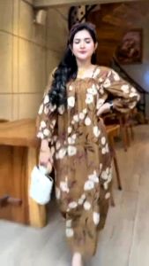 Fuji Dress Panjang Semata Kaki Daster Rayon Adem Busui Friendly LD 120