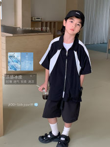 OO+KIDS Short Sleeve Shirt for Boys Summer Season Korean Style Childrens Clothing Medium to Large Childrens Fashionable Top