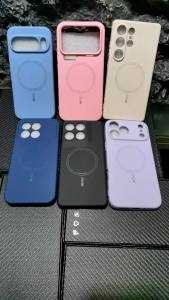 szhaiyu | Magnetic Soft Liquid Silicone Phone Case for IPhone 18 17 16 15 14 13 Pro Max Wireless Charging Protective Anti-Drop Cover