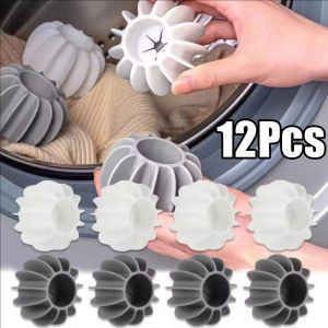 12pcs Anti-tangle Laundry Reusable Silicone Laundry Ball Decontamination Magic Washing Protection Ball Laundry Ball Home Cleaning Tools