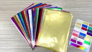 50pcs/pack 20x29cm Toner Hot Stamping Foil Paper A4 Toner Reactive Foil Foil By Laser Printer and Laminator For DIY Crafts Paper