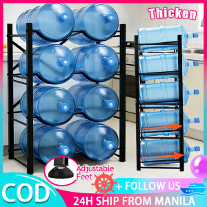 3/4/5 Layer Water Gallon Rack Heavy Duty Thicken Mineral Water Dispenser Rack Stand Stainless Steel Gallon Jug Organizer Rack Water Container Organizer Rack Stand Detachable Water Bottle Storage Shelf Organizer For Office House Kitchen