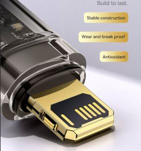 Baseus 2.4A USB Fast Charging Cable Auto Power-Off Cable For iPhone 14/13/12/11/X/8/7/6/SE For iPhone All Models