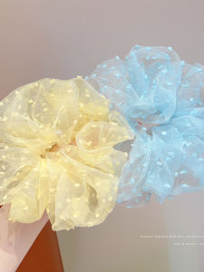 ENEN | Korean Style Polka Dot Mesh Hair Scrunchie