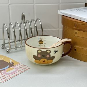 MOMIAN | Bát Sứ Có Quai Dùng Được Với Lò Vi Sóng Dễ Thương