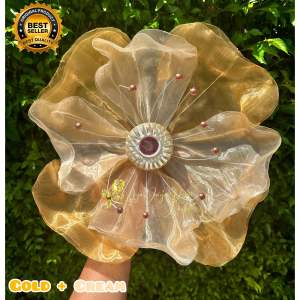 Kelopak Bunga Dekorasi Pelaminan kombinasi 2 warna  / Artificial Flower / Kap Bunga Dekorasi / Bunga Hias / Giant Flower Premium / bahan kain organdi Organza