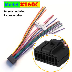 Universal ISO Car Radio Wire Cable Wiring Harness Stereo Adapter Male Plug To Female Connector Power Cord Replacement