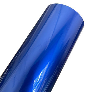 Premium Candy Gloss Metal Dark Blue Vinyl Car Wrap Adhesive Film Decal with Air Release Bubble