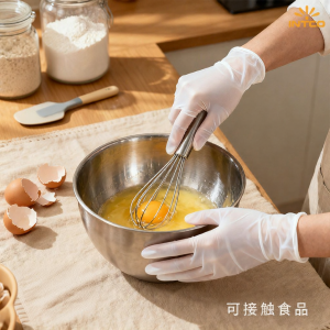 Intco | Food Grade Catering Disposable Gloves PVC Waterproof Oily Tasks Home Kitchen Baking Pull-type