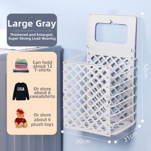 Wall-mounted No-drilling Laundry Basket