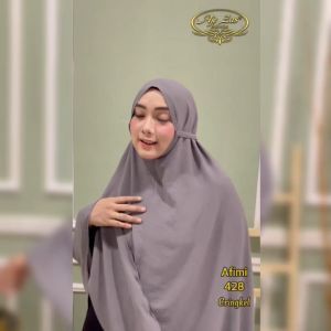 BISA COD Hijab Instan Jumbo Non Pet Pake Tali Kode AFIMI Bahan Kringkel Premium By Ory AjeZas Collec
