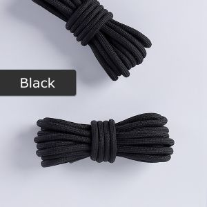 1 Đôi Dây Giày Tròn Phong Cách Yeezy Black Angel 350 Mẫu Cổ Điển 700 Dệt Chặt Khó Bị Vướng Kiểu Vớ Dài Phù Hợp Cho Giày Trượt Băng Và Giày Leo Núi.