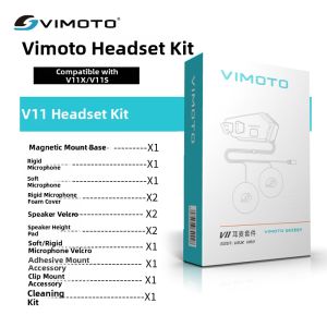 Vimoto | Helmet Bluetooth Headset Accessory Base Set with Microphone and Speaker