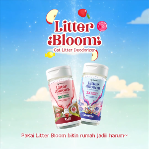 Olive Care LITTER BLOOM Penghilang Bau Pipis Pup Kucing MEGA SIZE 1KG Cat Litter Deodorizer Pewangi Pasir EXTRA JUMBO Aroma Segar Tahan Lama Hingga 72 Jam dengan Teknologi Slow & Smart Release Aroma - Menetralisir Bau dan Menghambat Pertumbuhan Bakteri