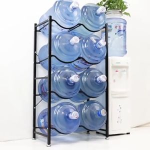 Water Gallon Rack Stand Pure Water Bucket Rack 6/8/10 bottle Double Side Water Dispenser Stand Rack Mineral Water Gallon Rack Stand Water Jug Rack Household Water Rack Stand Space Saver Organizer 5 Gallon Water Dispenser