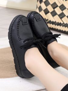 Kitchen KFC Work Shoes Leather Shoes Work Black Shoes Non Slip Womens Soft Bottom Waterproof Oil-Proof Special Womens Shoes