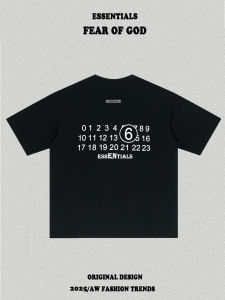 FOG American Style Short Sleeve T-Shirt with Digital Print Loose Fit Cotton Casual Wear for Teenagers Summer Fashion Top