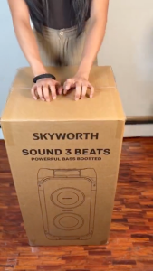 Skyworth PartyBox SP80 Portable Party Speaker with Wheels LED Display RGB Lights and Wireless Mic