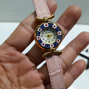 Đồng hồ nữ xinh độc lạ Lady watch kính hoa size 27.5mm second hand si Nhật