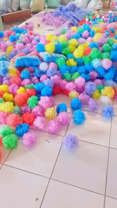 1 lusin Spon Mandi Besar 35gram / Spons Mandi Warna Warni lusinan