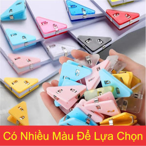 Kẹp Giấy Đa Năng Mẫu Mới 90 Độ Nhiều Màu Kẹp Góc Gọn Gàng Đánh Giấu Trang Đọc Cố Định Sách Vở Kẹp Miệng Túi Đa Năng