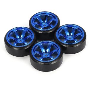 4PCS 60mm 1/10 RC Drift Car Tyre Tire Set Hard Plastic Hub Rim Wheel for Kyosho MST Yokomo 3Racing HSP Tamiya DS5 Wltoys USUKANI