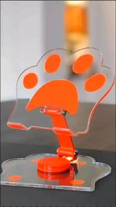 Cute Universal Phone Stand Holder Foldable 360 Degree Adjustable 4 Colors Cat Paw Desktop Acrylic Tablet Pad Holding Sta