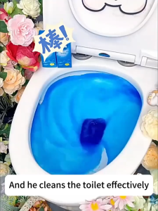⭐No more bacteria⭐ toilet bowl cleaner Toilet cleaning stick 150g Toilet Cleane Blue Bubble Odor Removal Sterilization Gentle Formula cleaner concentrated bathroom clean individual packaging 马桶清洁棒