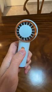 รุ่นใหม่ minimal พัดลมเทอร์โบ พัดลม พัดลมตั้งโต๊ะ พัดลมมือถือ สีสันสดใส พัดลมมินิ น่ารักๆ ขนาดเล็ก 500mAh แบบพกพา มี5ใบพัด มี3ลมระดับ