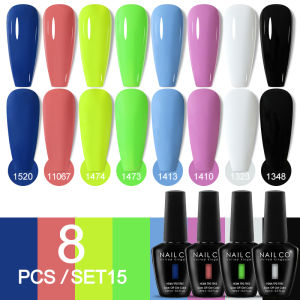 Arte Clavo 8pcs Gel Nail Polish Set Colorful Semi Permanent Soak Off UV LED Gel Polish DIY Nail Art Varnish Design Manicure Kits