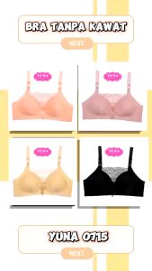 YUNA | Semi Kemben Bra Tanpa Kawat Yuna 0715 | Size 38B-44B
