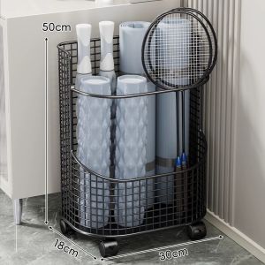 evesigar | Mobile Storage Rack For Yoga Mat Sports Equipment