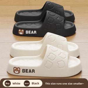 MONLEYTA | Buy One Get One Free Couple Indoor Home Anti-Slip Anti-Odor Bathroom Bathing Slippers Comfortable EVA Slip-On Shoes For All Seasons